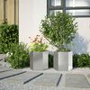 vidaXL Garden Planter 2 pcs Hexagon 46x40x45 cm Stainless Steel
