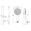 CORNAT Shower Bar Set ARDEA Chrome