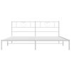 vidaXL Metal Bed Frame without Mattress with Headboard White 183x213cm