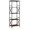 vidaXL Bookcase 5-Tier Brown Oak 59x35x171 cm Engineered Wood