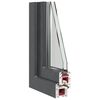 vidaXL Basement Window "RISOR" 60x80 cm Tilt&Turn DIN Left Anthracite