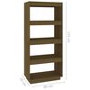 vidaXL Book Cabinet/Room Divider Honey Brown 60x35x135 cm Solid Pinewood