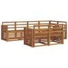 vidaXL Outdoor Sofa Set 7 pcs Natural Polyester
