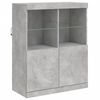 vidaXL Sideboard with LED Lights Concrete Grey 81x37x100 cm