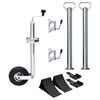 vidaXL Jockey Wheel 48 mm with 2 Support Tubes and 3 Split Clamps