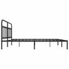 vidaXL Metal Bed Frame without Mattress with Headboard Black 193x203cm