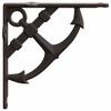 vidaXL Wall Shelf Brackets 12 pcs Antique Brown 21 x 21 x 3.5 cm Steel