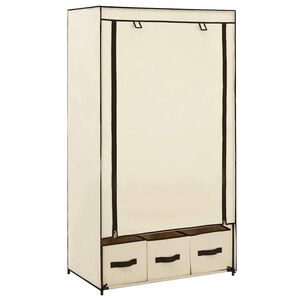 vidaXL Wardrobe Cream 87x49x159 cm Fabric