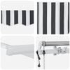 vidaXL Automatic Retractable Awning Anthracite&White 450x300 cm
