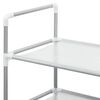 vidaXL Shoe Rack with 10 Shelves Metal and Non-woven Fabric Silver