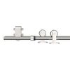 vidaXL Sliding Door Hardware Kit 183 cm Stainless Steel Silver