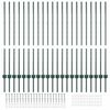 vidaXL Fence Posts Height Adjustable Manual 22 pcs Green 160 cm Steel