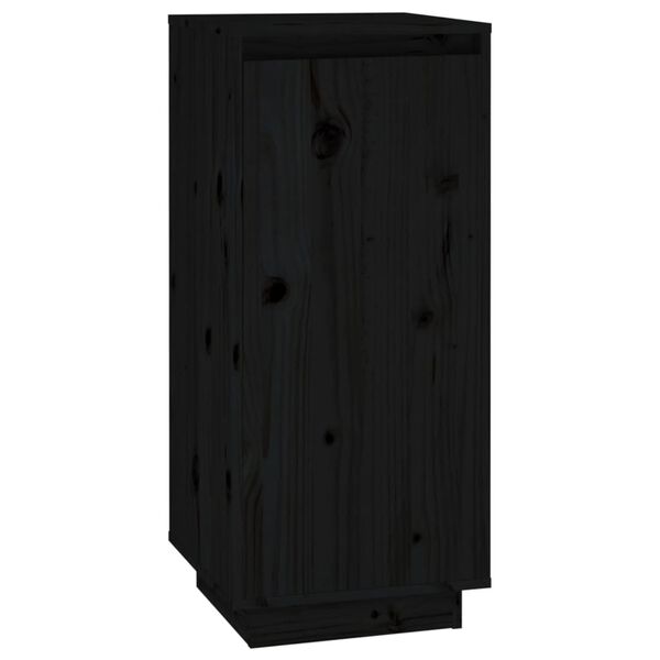 vidaXL Shoe Cabinet Black 35x35x80 cm Solid Wood Pine