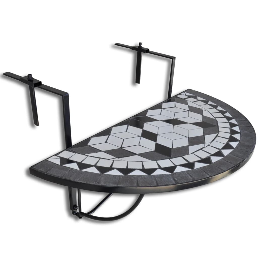 Black cheap balcony table