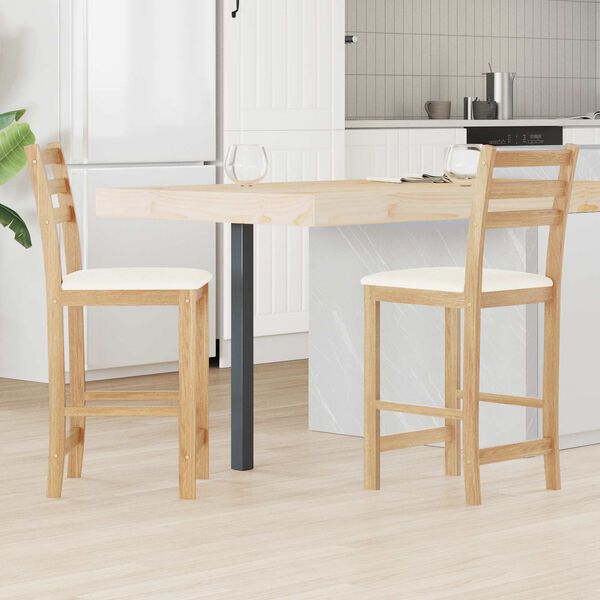 vidaXL Dining Chairs 2 pcs Natural 40 x 47.5 x 99.5 cm