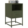 vidaXL Bedside Cabinets 2 pcs Olive Green 36x39x60.5 cm Steel
