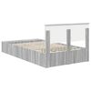 vidaXL Bed Frame with Shelf Grey Sonoma 120 x 190 cm Engineered Wood