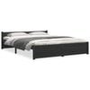 vidaXL Bed Frame without Mattress Black Solid Wood 135x190 cm Double