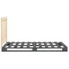 vidaXL Bed Frame without Mattress Grey 100x200 cm Solid Wood Pine