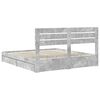 vidaXL Storage Bed Concrete Grey 180 x 200 cm Engineered Wood