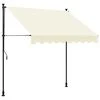vidaXL Retractable Awning Cream 250x150 cm Fabric and Steel