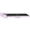 vidaXL Door Canopy Black 240x75 cm PC