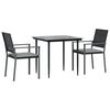 vidaXL 5 Piece Garden Dining Set Poly Rattan and Steel