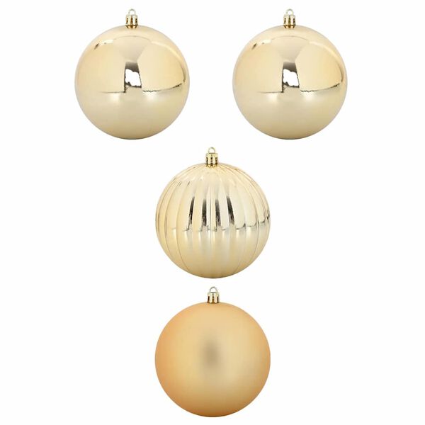 vidaXL Christmas Bauble Set 4 pcs Gold Plastic