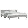 vidaXL Bed Frame with LED without Mattress Grey Sonoma 200x200 cm