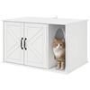 vidaXL Cat House Gloss White 85 x 55 x 50 cm Engineered Wood