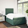 vidaXL Box Spring Bed with Mattress Dark Green 120x190 cm Small Double Velvet