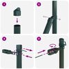 vidaXL Fence Post Other 52 pcs Green 3.2 x 3.2 x 210 cm Steel