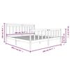 vidaXL Bed Frame without Mattress Solid Wood 200x200 cm (810102+814114)