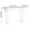 vidaXL Console Table NOAIN U-Shaped Legs 120x30x75 cm Solid Wood Pine