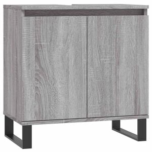 vidaXL Bathroom Cabinet Grey Sonoma 58x33x60 cm Engineered Wood