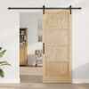 vidaXL Sliding Door Brown 86 x 211 cm Solid Pine Wood