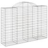 vidaXL Arched Gabion Baskets 10 pcs 200x50x140/160 cm Galvanised Iron