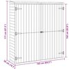 vidaXL Garden Tool Shed 163x50x171 cm Solid Wood Pine
