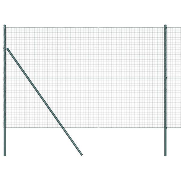 vidaXL Fence Post Green 10 x 1.6 m (25 x 25 mm mesh) Steel and PVC