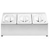 vidaXL Gastronorm Container Holder with 3 GN 1/6 Pan Stainless Steel