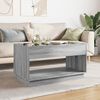 vidaXL Coffee Table with Infinity LED Grey Sonoma 90x50x50 cm
