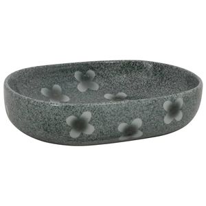 vidaXL Countertop Basin Blue Oval 59x40x14 cm Ceramic