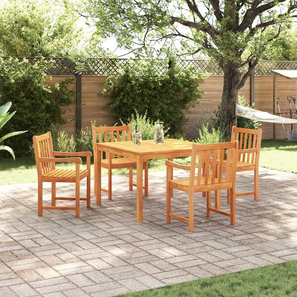 vidaXL Garden Dining Set 5 pcs Brown Solid Acacia wood