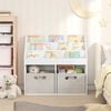 vidaXL Kids Bookshelf High Gloss White 72.5 x 29.5 x 69 cm