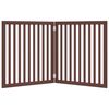 vidaXL Dog Gate Foldable 2 Panels Brown 160 cm Poplar Wood
