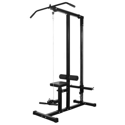 vidaXL Power Tower with Barbell and Dumbbell Set 30.5 kg