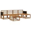 vidaXL Outdoor Sofa Set 6 pcs Natural Solid Acacia Wood