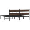 vidaXL Bed Frame without Mattress with Headboard Brown Oak 200x200 cm