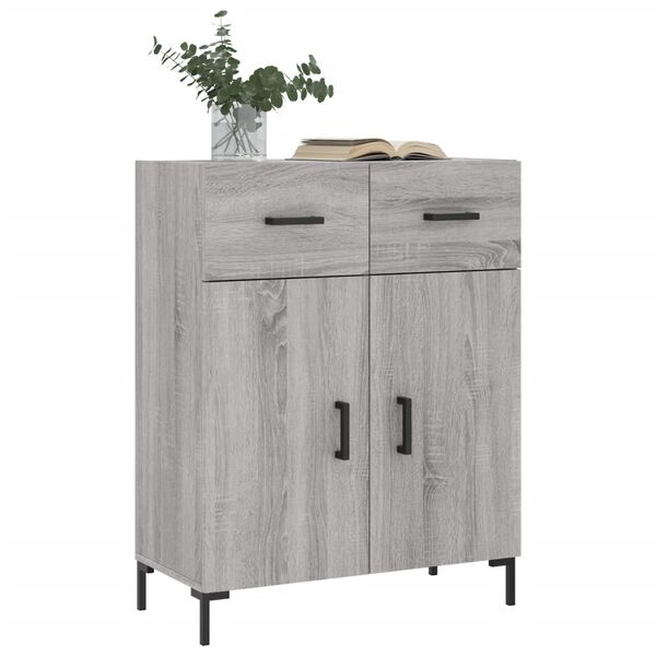 vidaXL Sideboard Grey Sonoma 69.5x34x90 cm Engineered Wood
