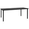 vidaXL Garden Table 190x90x74 cm Black Steel